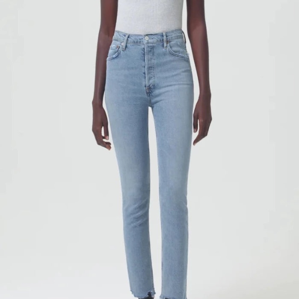 Agolde Nico High Rise Slim Jeans in Rooted, size 32